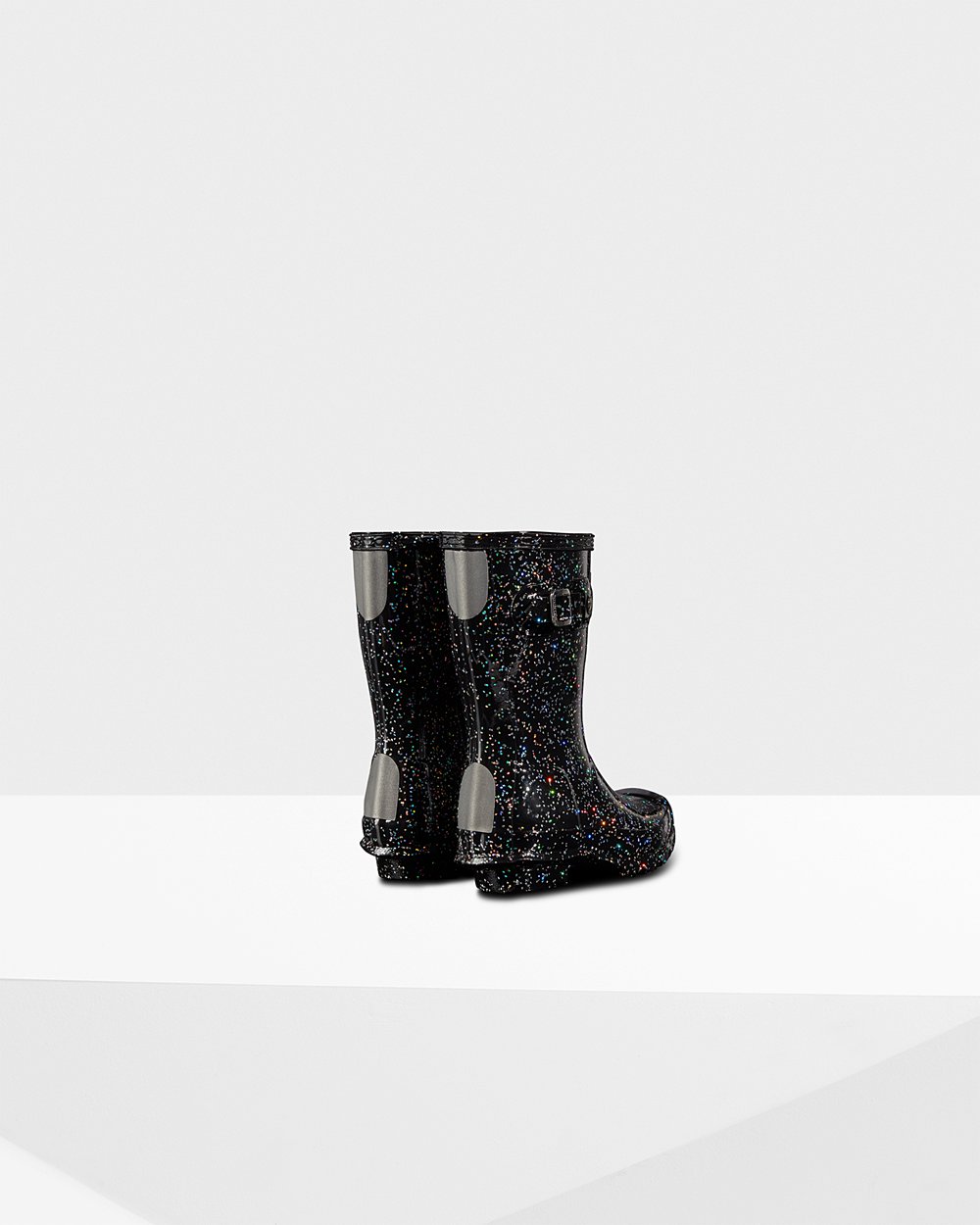 Kids Rain Boots - Hunter Original Little Giant Glitter (42PYGJURH) - Black